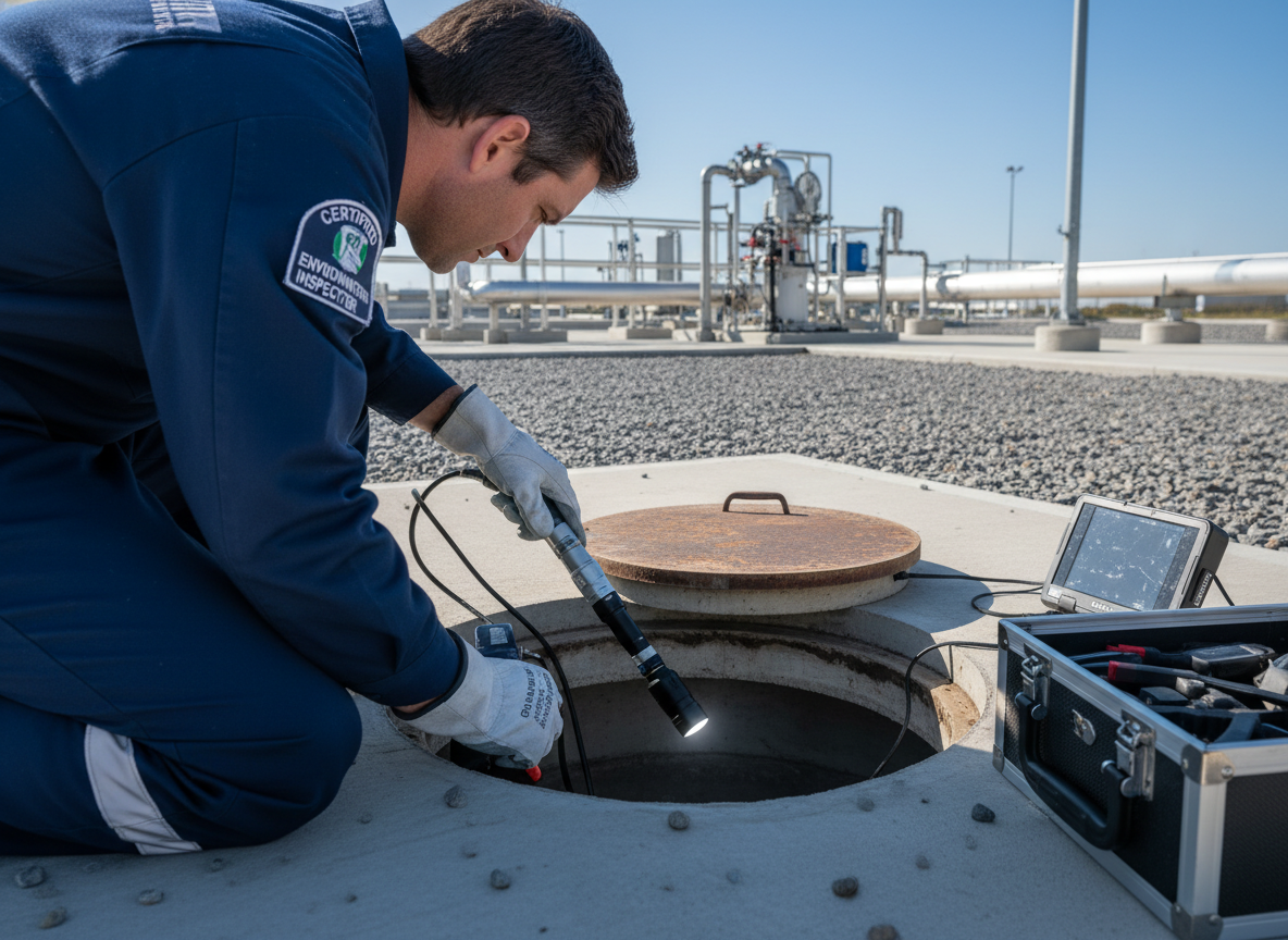Septic system inspection by certified professional